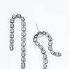 Arc Earrings - White Zircon