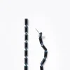 Baguette Stiletto Earrings - Black Spinel