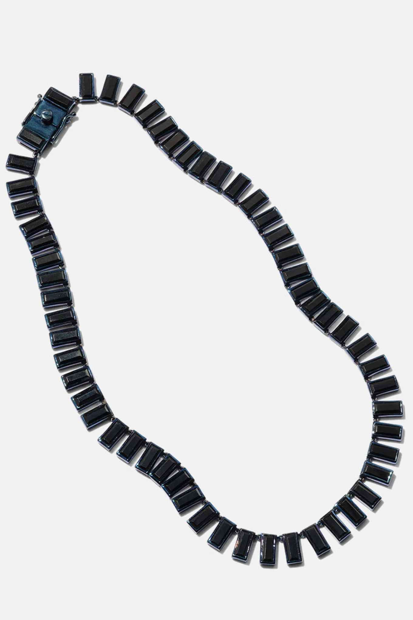 baguette_tile_rivire_neck_0-1.webp Baguette Tile Rivière Necklace - Black Spinel
