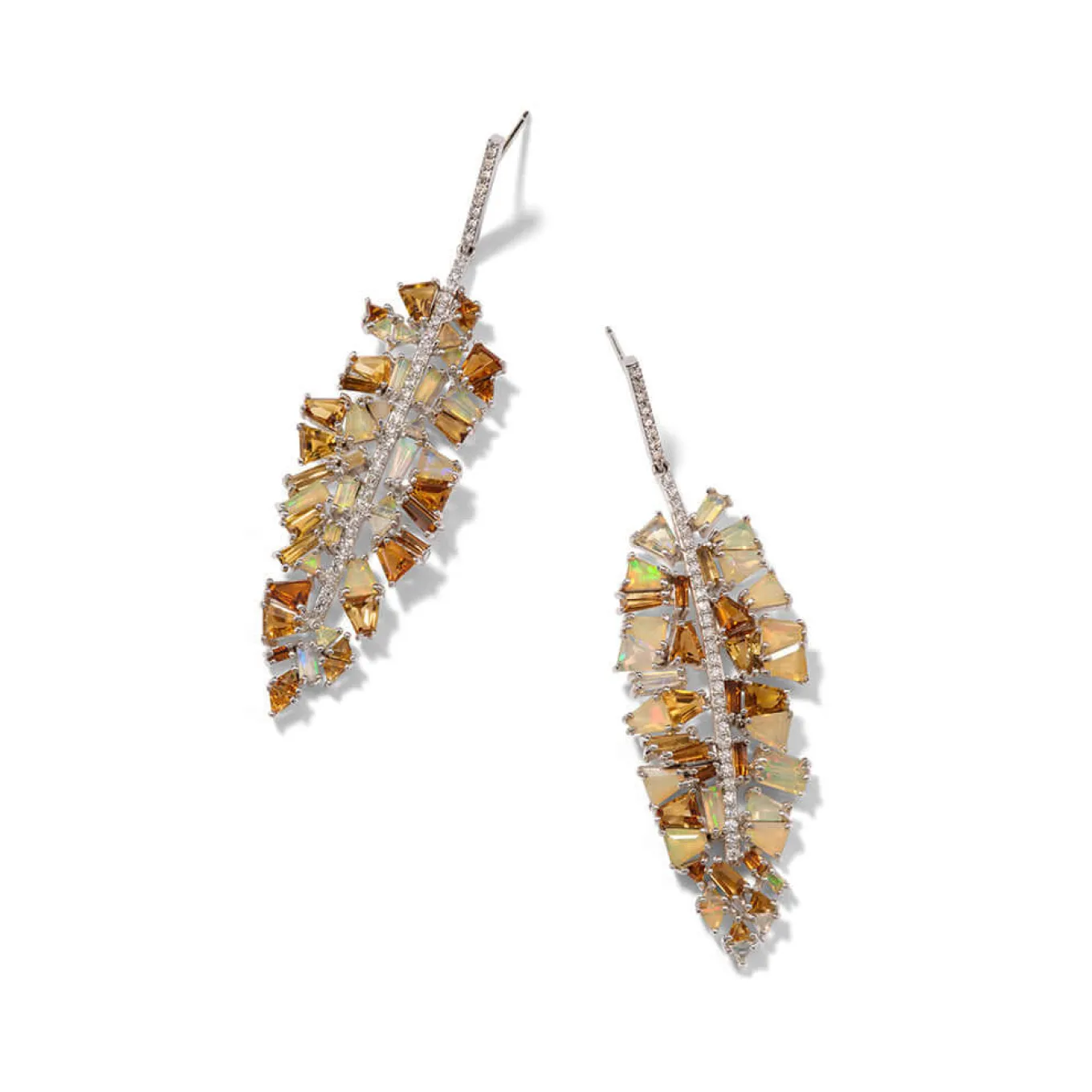 bahia_banana_leaf_earring_0-2.webp Bahia Banana Leaf Earrings - Diamond, Golden Tourmaline & Ethiopian Opal