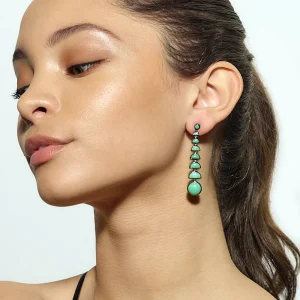 Ballbearing Earrings - Chrysoprase