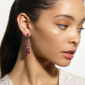 Ballbearing Earrings - Ruby