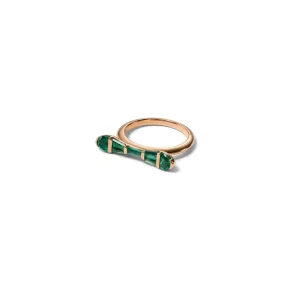 Baton Ring - Emerald