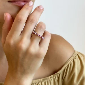Baton Ring - Rubellite
