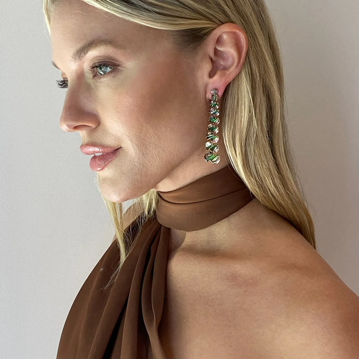 braided_drop_earrings__bi_1.webp Braided Drop Earrings - Bi-Color Tourmaline and Chrome Tourmaline