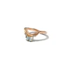 Bump Ruched Ring - Blue Peruvian Opal & Aquamarine