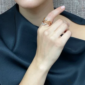 Bump Ruched Ring - Diamond