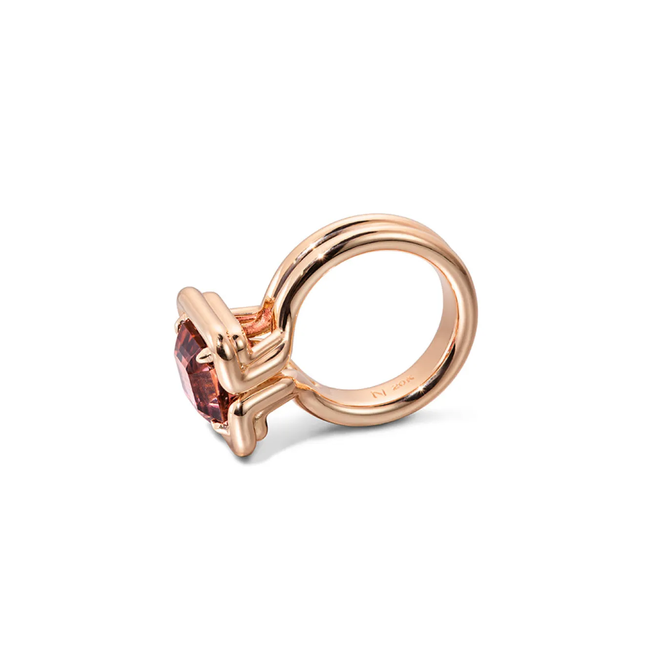 buttress_emerald_cut_soli_1.webp Buttress Emerald Cut Solitaire Ring - Pink Tourmaline
