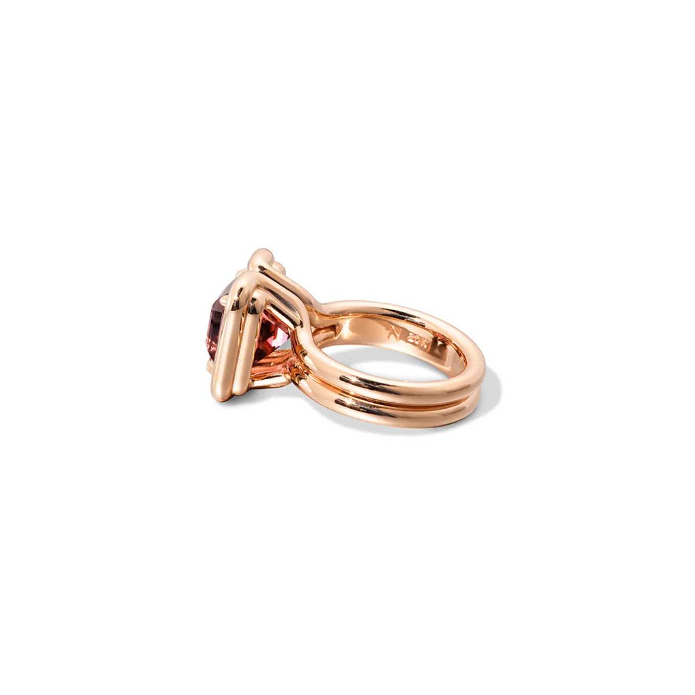 buttress_emerald_cut_soli_2.webp Buttress Emerald Cut Solitaire Ring - Pink Tourmaline