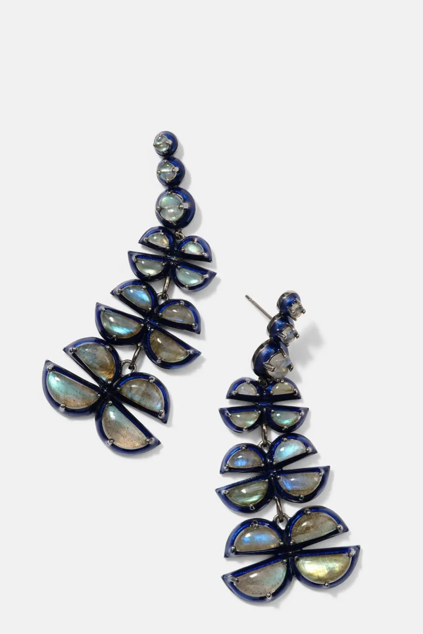 cancan_blue_enameled_earr_0.webp Can-Can Blue Enameled Earrings - Labradorite