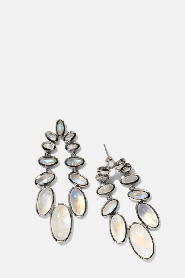 Cascade Earrings - Rainbow Moonstone