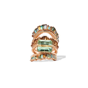 Crown & Head Ring - Green Tourmaline