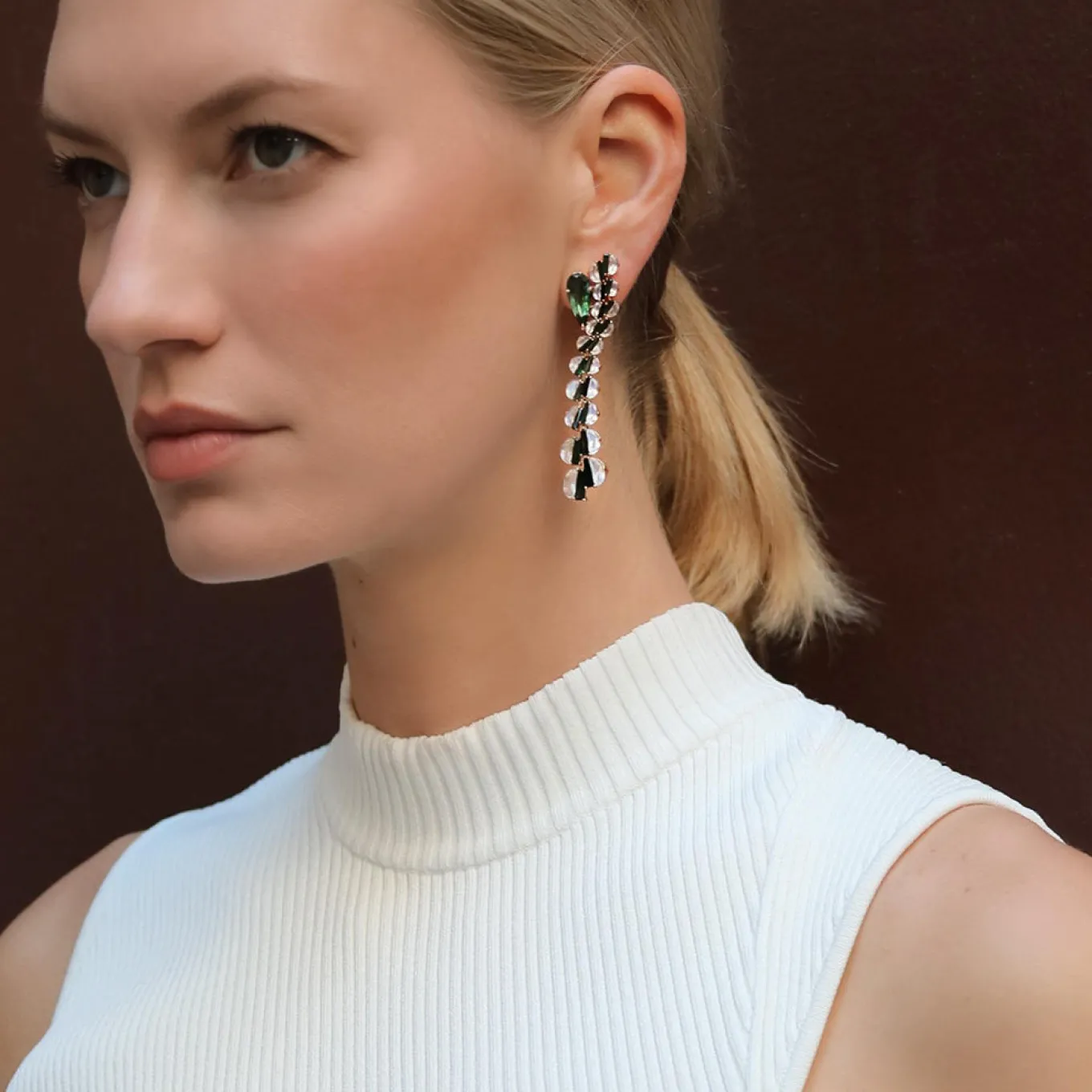 curved_column_earrings__g_1.webp Curved Column Earrings - Green Tourmaline