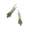 Deco Bell Earrings - Ethiopian Opal & Green Tourmaline