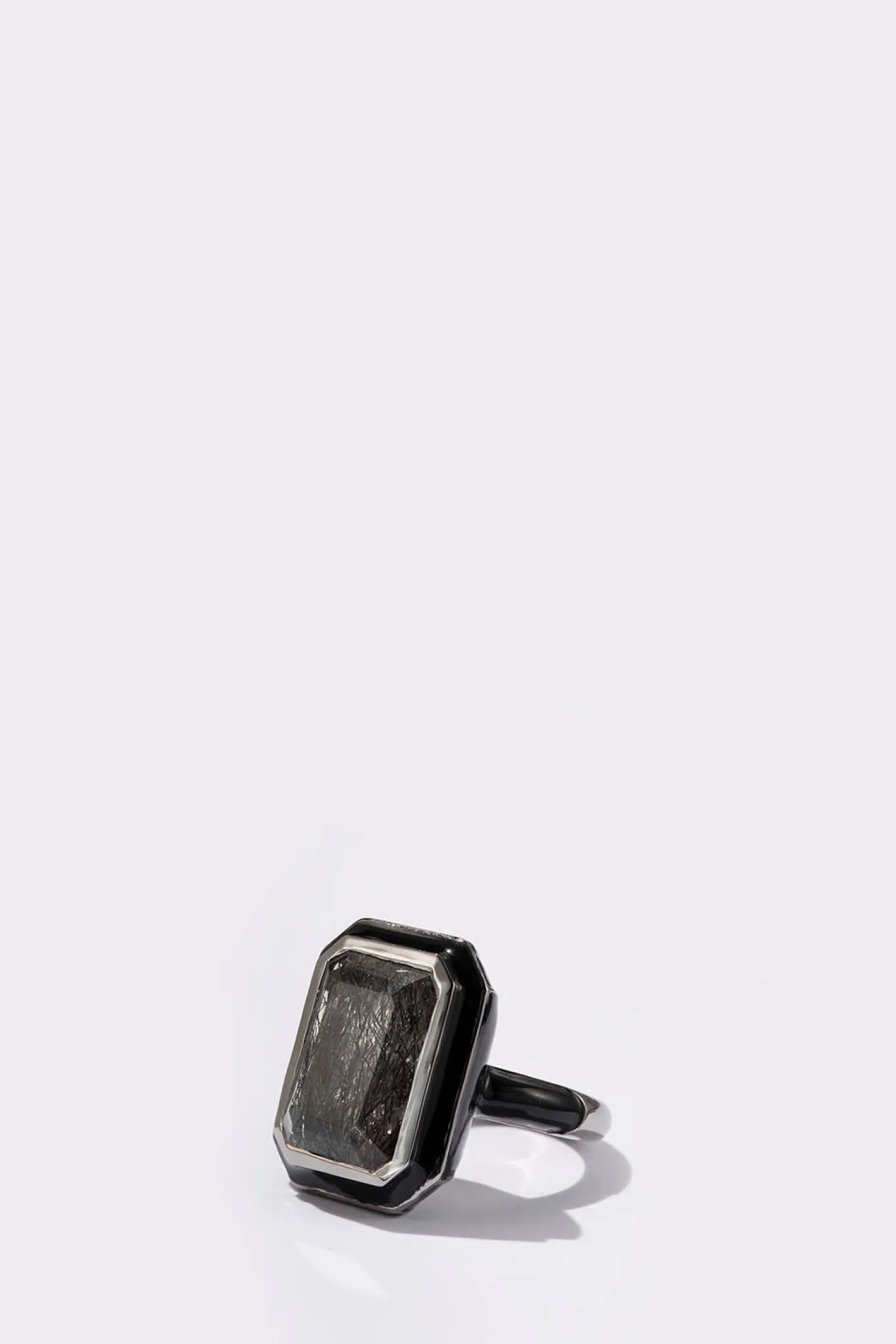 deco_lacquer_enamel_ring__0.webp Deco Lacquer Enamel Ring - Black Rutilated Quartz