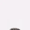 Deco Tile Narrow Ring - Black Spinel