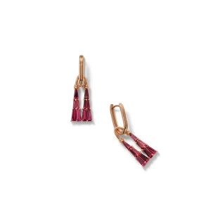 Deco-Tassel Earrings - Rubellite