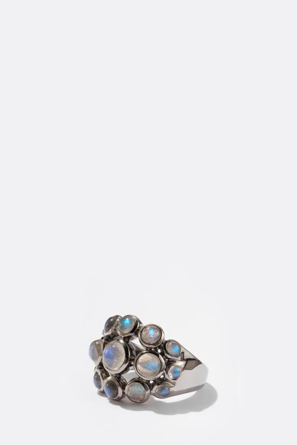 Dot Dome Ring - Labradorite