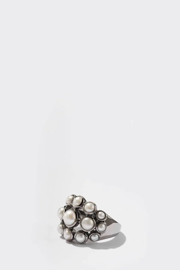 Dot Dome Ring - Pearl