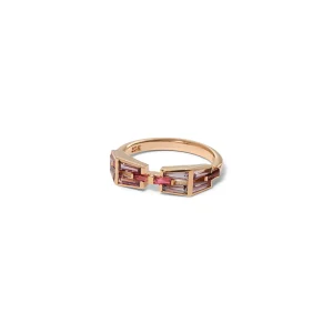 Double Forçat Ring - Multi Color Spinel