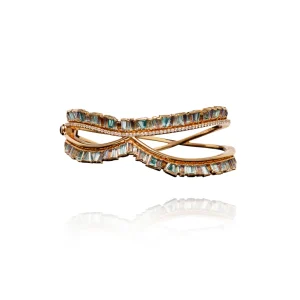 Draped Ruched Ribbon Cuff