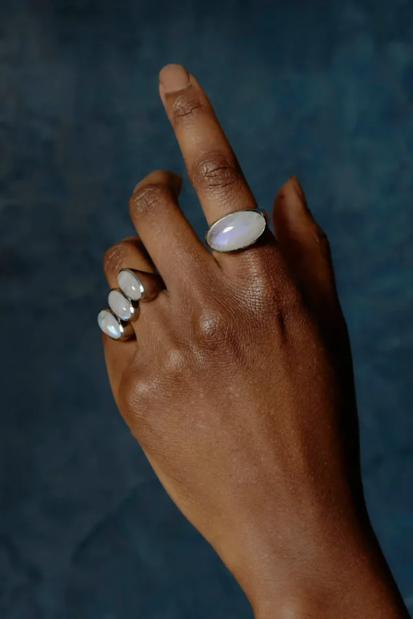 Elliptic Ring - Rainbow Moonstone