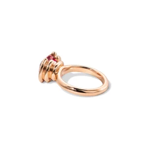 Fenestra Stacked Solitaire Ring - Pink Tourmaline