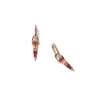 Finial Drop Earrings - Bi-Color Tourmaline & Rubellite