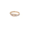 Forçat Small Trapezoid Link Ring - Diamond