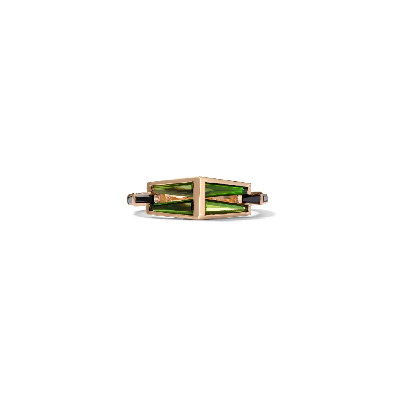 forat_trapezoid_link_ring_1.webp Forçat Trapezoid Link Ring - Chrome Tourmaline