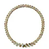Graduated Woven Riviere Necklace - Green Tourmaline
