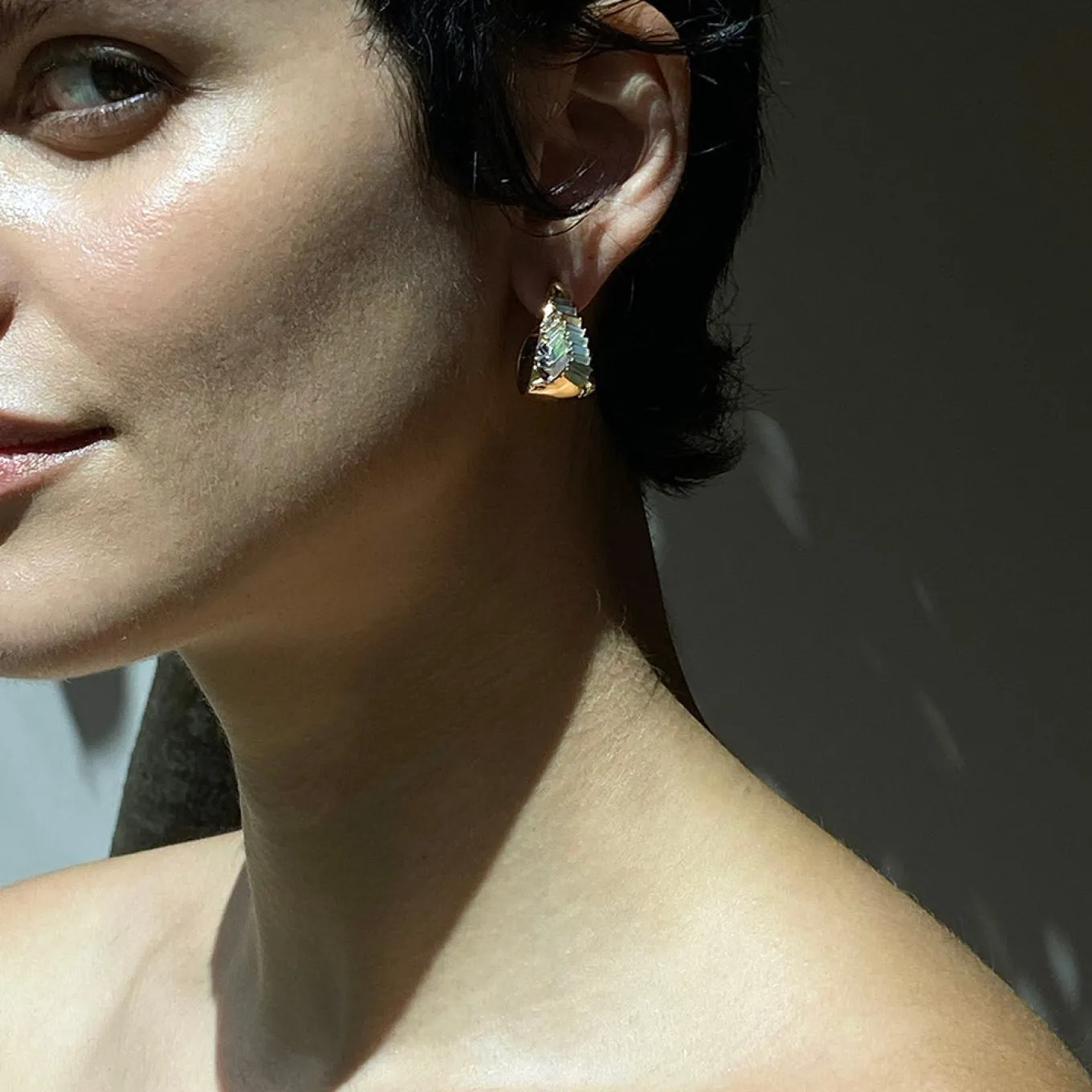 herringbone_hoops__blue_p_2.webp Herringbone Hoops - Blue Peruvian Opal, Aquamarine & Ethiopian Opal