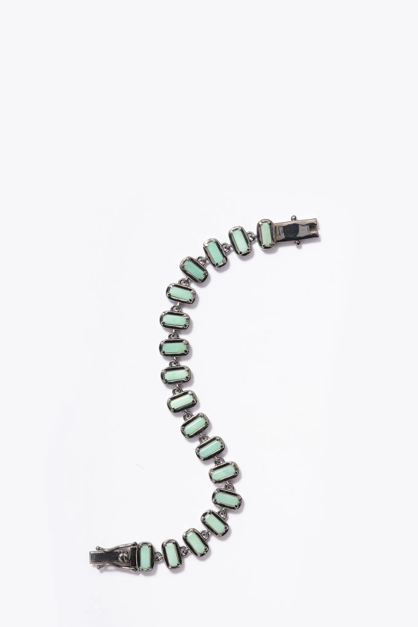 large_d_baguette_tile_cha_0.webp Large 3D Baguette Tile Chain Bracelet - Chrysoprase