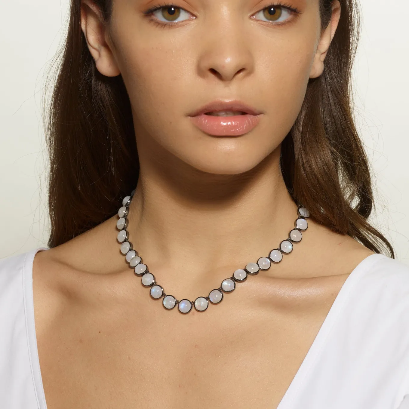 large_dot_rivire_necklace_1-1.webp Large Dot Rivière Necklace - Rainbow Moonstone