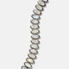 Large Elliptic Bracelet - Rainbow Moonstone