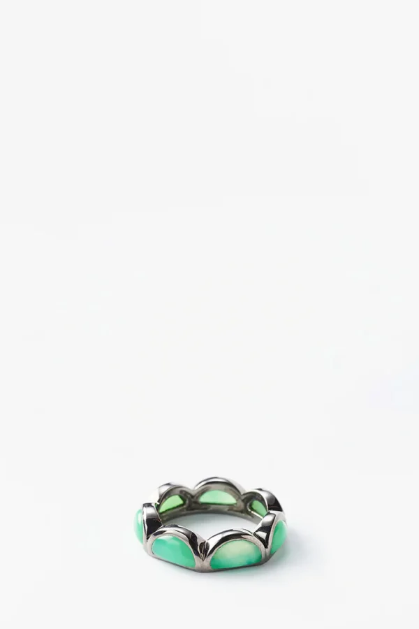 Large Scallop Band Ring - Chrysoprase