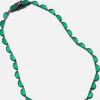 Large Scallop Rivière Necklace - Green Onyx