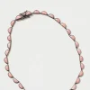 Large Scallop Rivière Necklace - Pink Opal
