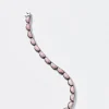 Large Scallop Tennis Bracelet - Pink Opal