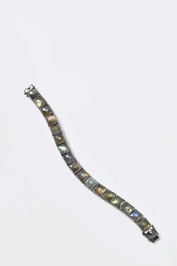 Large Tile Tennis Bracelet - Labradorite