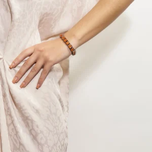 Large Tile Tennis Bracelet - Carnelian