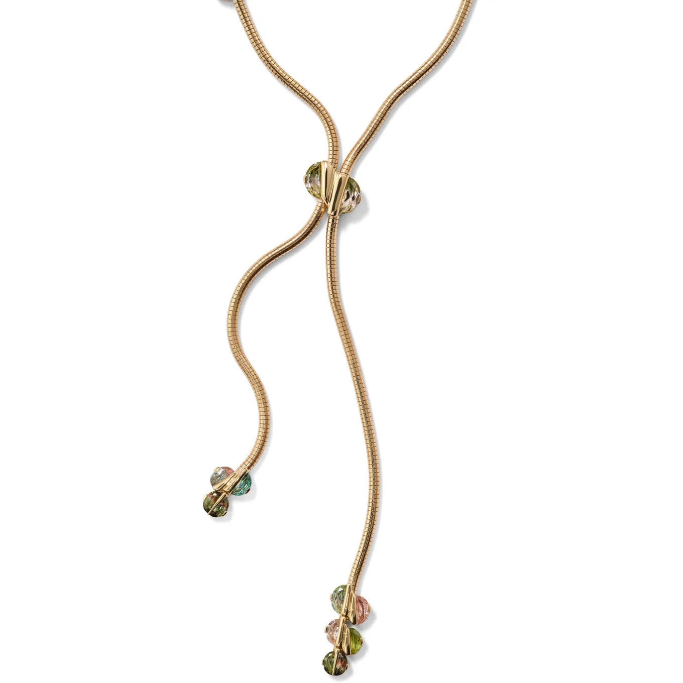 lily_pad_bolo_necklace__b_0.webp Lily Pad Bolo Necklace - Bi-Color Tourmaline