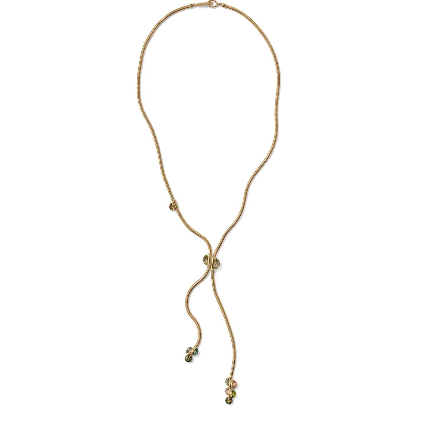 lily_pad_bolo_necklace__b_2.webp Lily Pad Bolo Necklace - Bi-Color Tourmaline