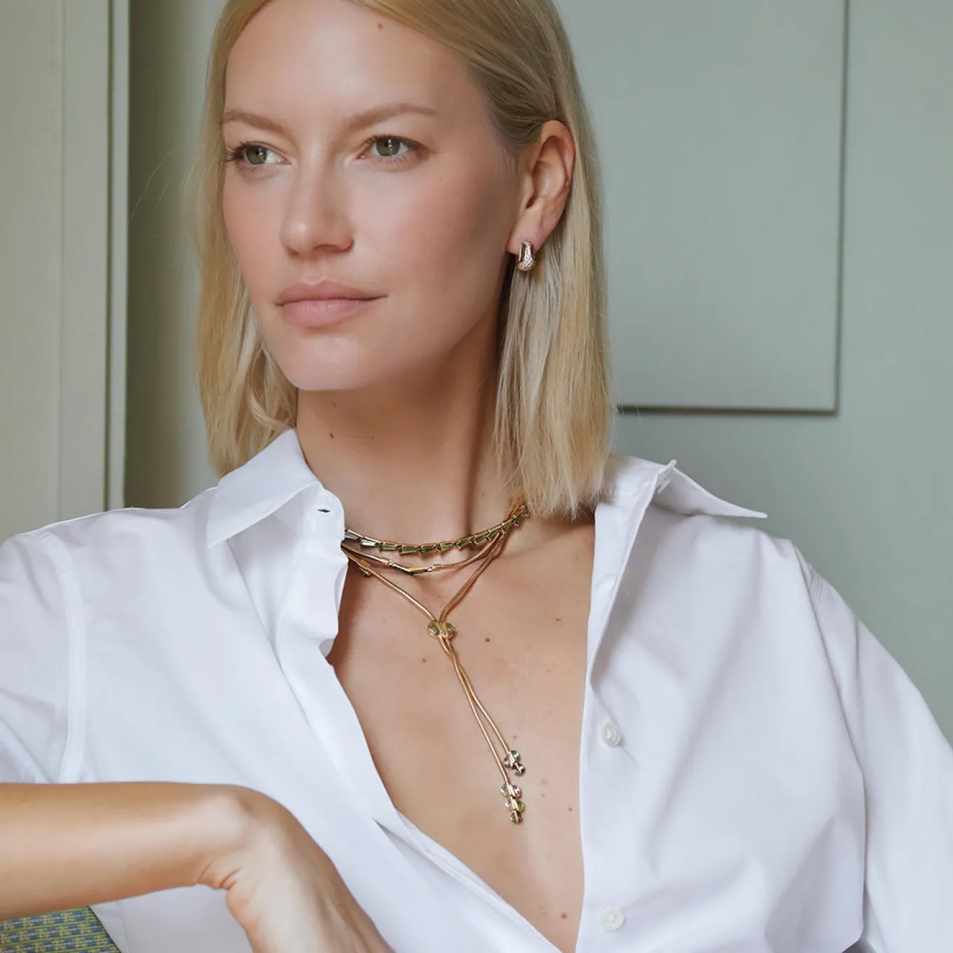 lily_pad_bolo_necklace__b_3.webp Lily Pad Bolo Necklace - Bi-Color Tourmaline