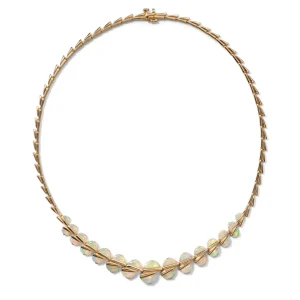 Lily Pad Riviere Necklace - Ethiopian Opal