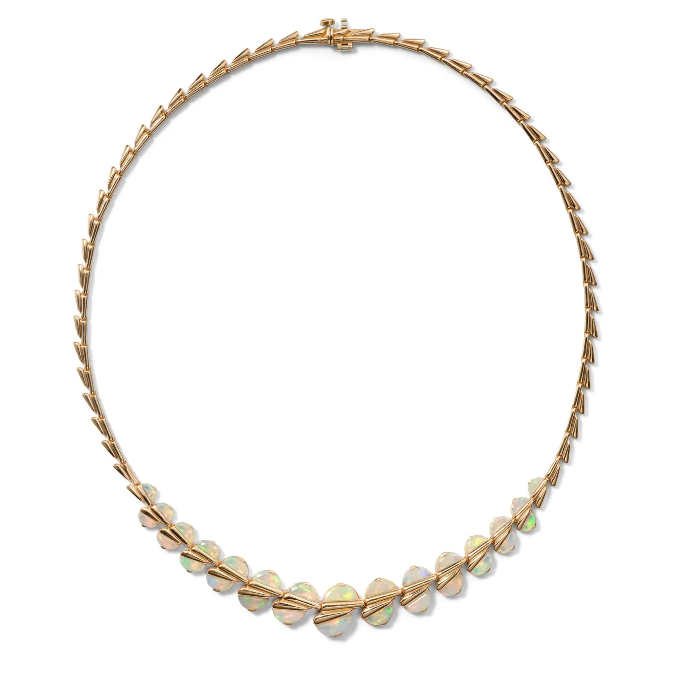 lily_pad_riviere_necklace_0.webp Lily Pad Riviere Necklace - Ethiopian Opal