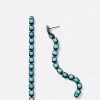 Line Earrings - Tea Length - Turquoise
