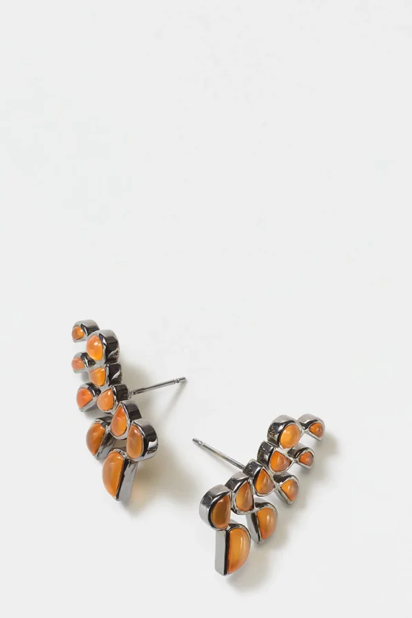 Lobster Earrings - Carnelian