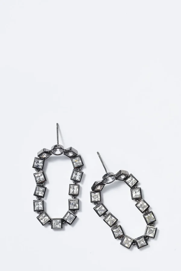 Loop Earrings - White Zircon