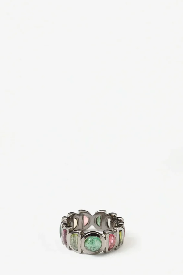 Luna Band Ring - Multi Tourmaline